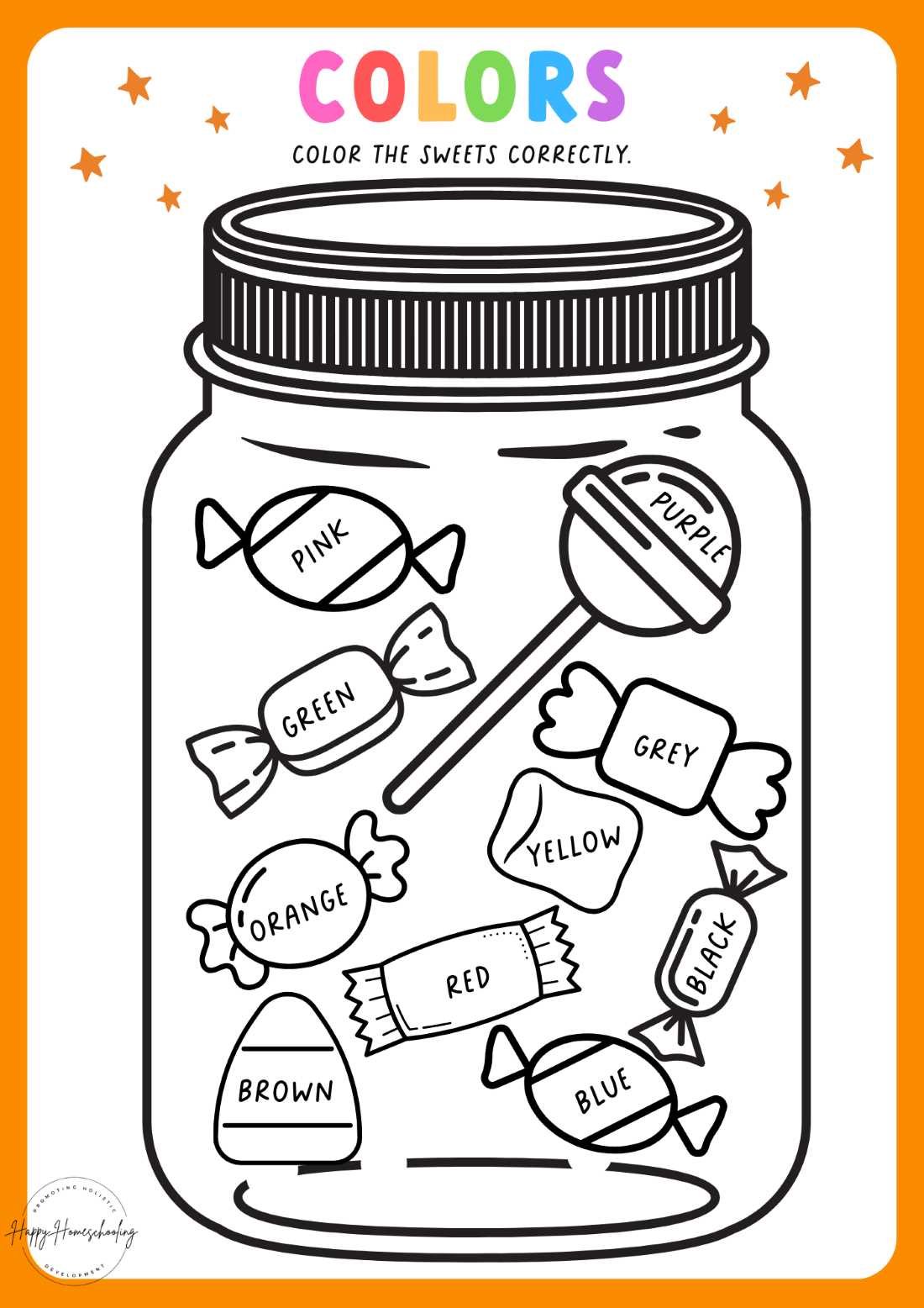 Color Word Activities: Kindergarten Color Words Worksheets – Happy ...