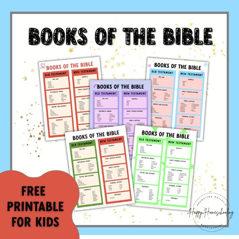 Free Printable Books of the Bible Chart