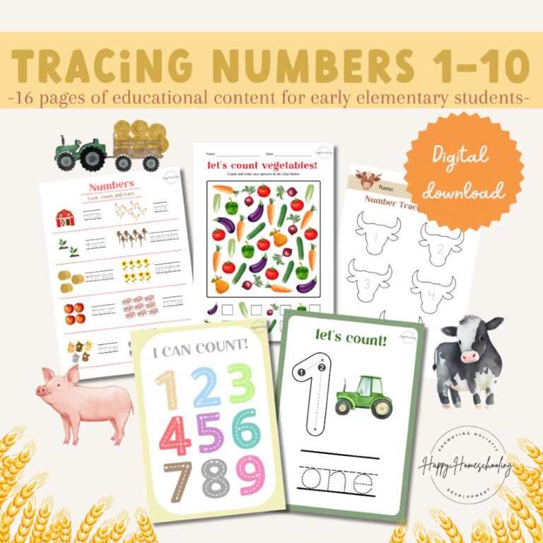 Number Tracing Worksheet 1-10